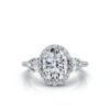 925 Sterling Silver Three Stone Pear Diamond Ring - Image 6