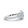 925 Sterling Silver Three Stone Pear Diamond Ring - Image 8