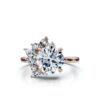 Gold plated sterling silver ring with premium CZ diamond stones