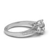 925 Sterling Silver Three Stone Round Diamond Engagement Ring - Image 8