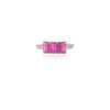 925 Sterling Silver Three Stone Ruby Statement Ring