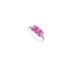 925 Sterling Silver Three Stone Ruby Statement Ring - Image 3