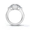 925 Sterling Silver Three Stone Trapezoid Diamond Engagement Ring - Image 7