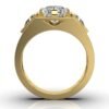 925 Sterling Silver Three Stone Triangle Diamond Engagement Ring - Image 7