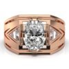 925 Sterling Silver Three Stone Triangle Diamond Engagement Ring - Image 8