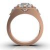 925 Sterling Silver Three Stone Triangle Diamond Engagment Ring - Image 5