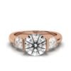 925 Sterling Silver Three Stone Trillion Diamond Ring - Image 4