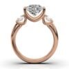 925 Sterling Silver Three Stone Trillion Diamond Ring - Image 5