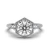 925 Sterling Silver Three Stone Trillion Diamond Ring - Image 6