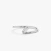 925 Sterling Silver Tilted Baguette Diamond Ring - Image 5