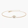 Delicate station bracelet featuring a balanced mix of baguette and round stones