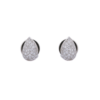 Tiny sterling silver stud earrings with round pavé-set stones