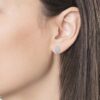 Sterling silver stud earrings featuring premium CZ diamond sparkle