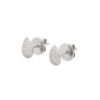 Compact diamond stud earrings with a smooth pavé finish