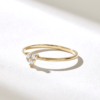 Petite trefoil promise ring with a graceful compact top design