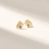 Minimal sapphire earrings featuring premium CZ stones and a clean setting