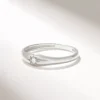 Delicate celestial ring with slim 1.45 mm band