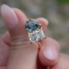 Toi et Moi engagement ring with two pear-shaped stones
