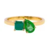 925 Sterling Silver Toi et Moi Ring