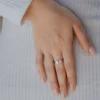 Gold-plated ring with a refined two-stone design