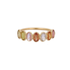 925 Sterling Silver Tourmaline Half Eternity Band