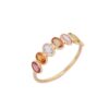 925 Sterling Silver Tourmaline Half Eternity Band - Image 2