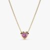 925 Sterling Silver Tourmaline Heart Necklace