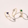 Triangle agate ring featuring a clean contemporary shape