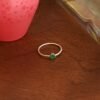 Sterling silver ring with thick gold plating and agate detail
