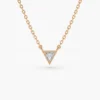 925 Sterling Silver Triangle Cut Diamond Solitaire Necklace - Image 8