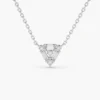 Sterling silver necklace featuring a 0.23 ct triangle design