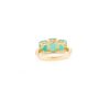 925 Sterling Silver Trillion Emerald Diamond Wedding Ring - Image 6