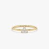 925 Sterling Silver Triple Diamond Cluster Ring