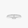 925 Sterling Silver Triple Diamond Cluster Ring - Image 2