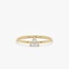 Triple diamond cluster ring in 925 sterling silver with gold plating