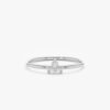 Sterling silver ring with premium CZ diamond cluster accents