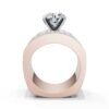925 Sterling Silver Triple Shank Diamond Ring - Image 5