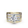 925 Sterling Silver Triple Shank Diamond Ring - Image 7