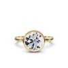 Sterling silver tulip shape engagement ring with gold plating