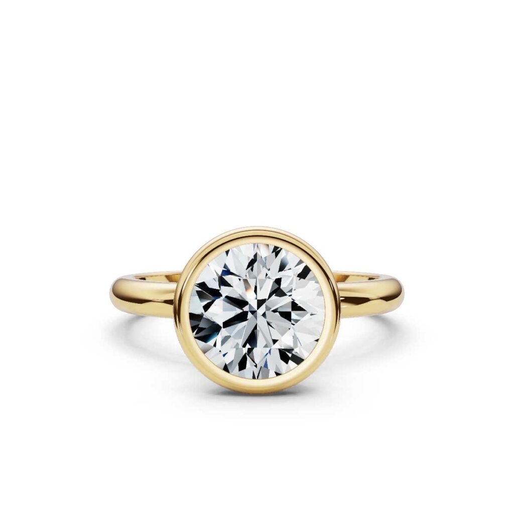 925 Sterling Silver Tulip Shape Diamond Engagement Ring
