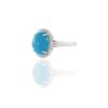 925 Sterling Silver Turquoise And Diamond Ring - Image 4