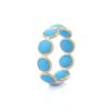 925 Sterling Silver Turquoise Eternity Band - Image 3
