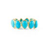 925 Sterling Silver Turquoise Eternity Band