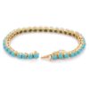 925 Sterling Silver Turquoise Eternity Bracelet - Image 3