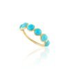 Slim sterling silver ring with thick gold plating