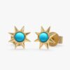 925 Sterling Silver Turquoise Sun Studs - Image 3