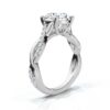925 sterling silver ring with thick gold plating and twist shank