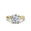 Ring featuring 2 carat Premium CZ diamond and round side stones