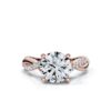 Sterling silver engagement ring with balanced comfort-fit band design