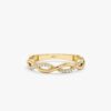 925 Sterling Silver Twisted Diamond Half Eternity Ring